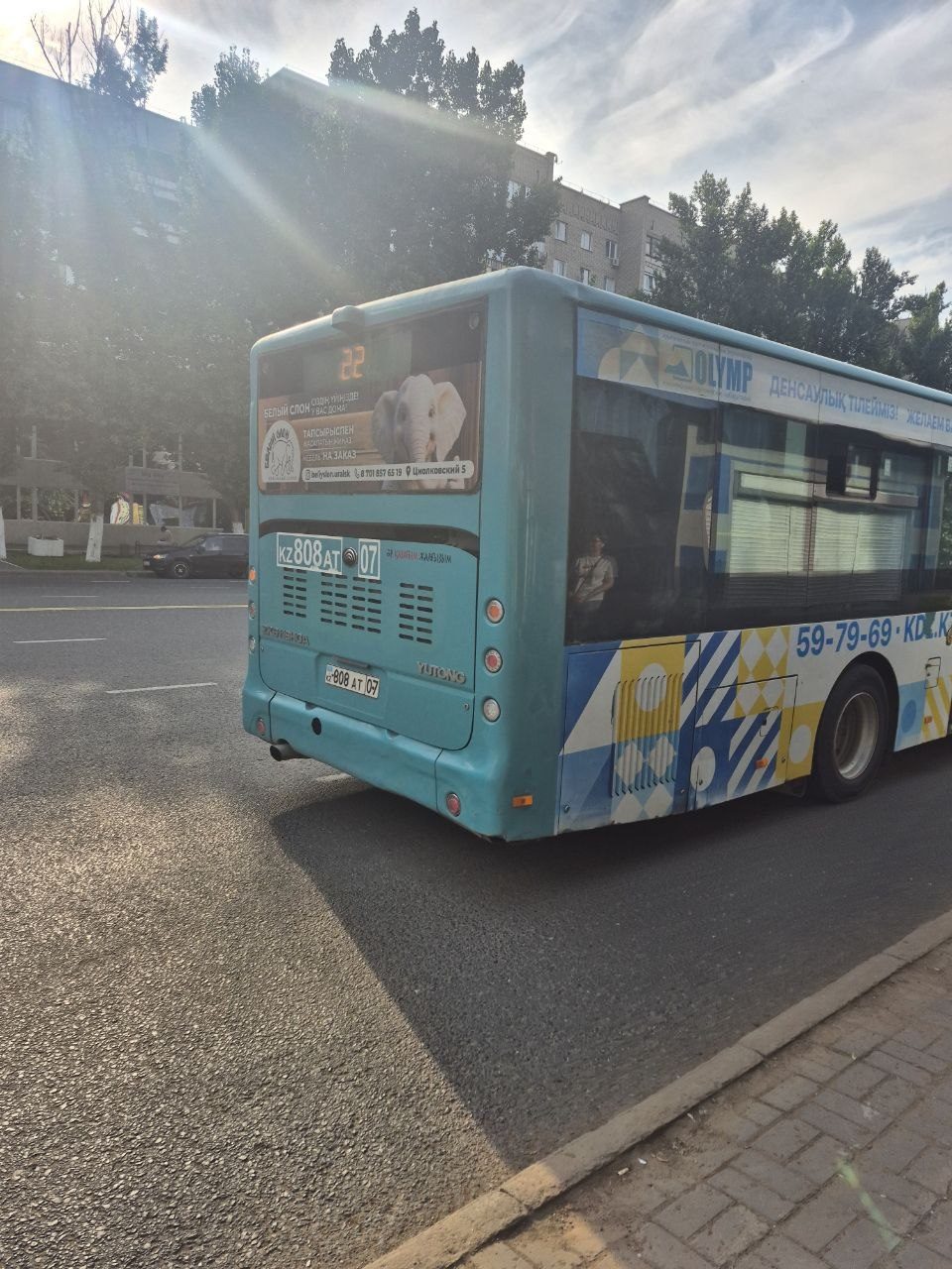 Poor technical condition of a bus on route No. 7
