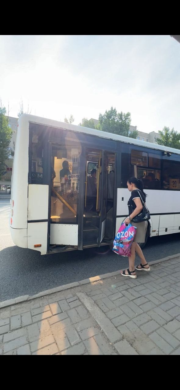Poor technical condition of a bus on route No. 2